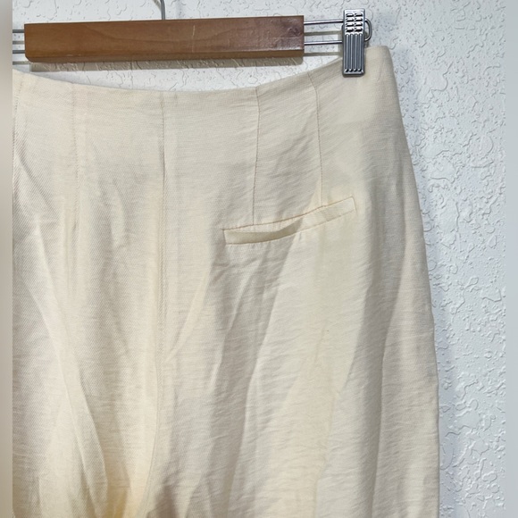 Topshop Ecru Stitch Wide Leg Pants - 8 - Picture 5 of 11